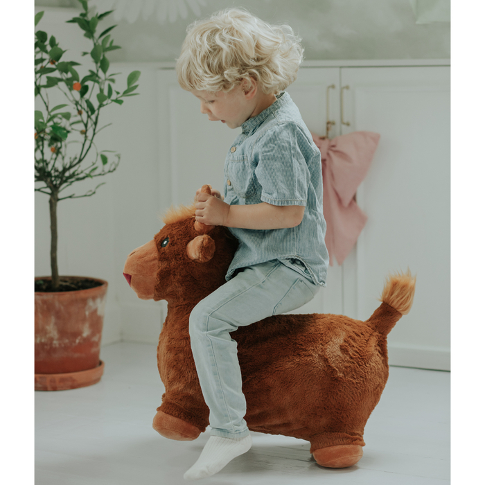 Bouncy Cow (Plush) - Light Brown