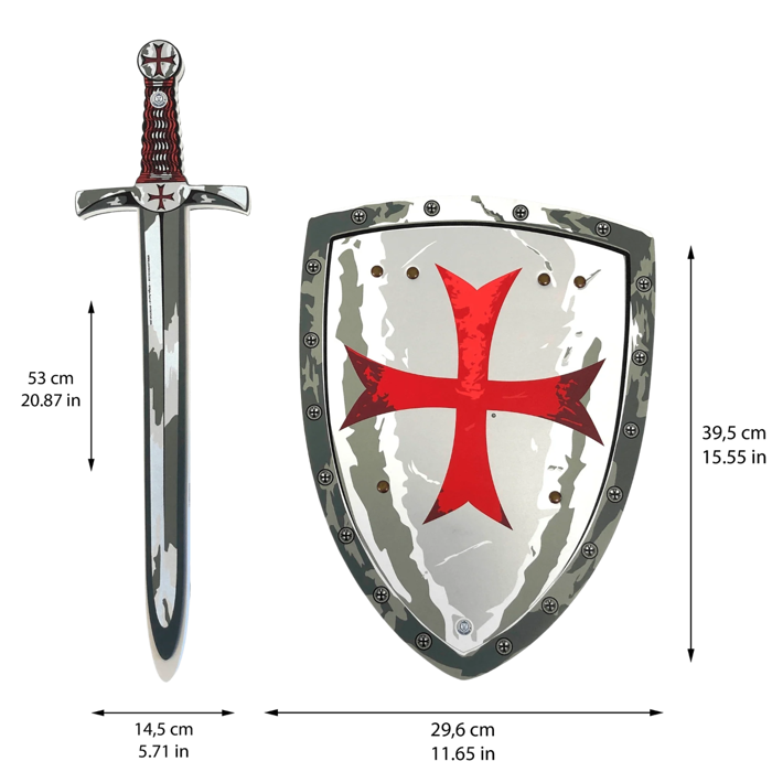 Knight Sword & Shield Set - Templar Knight