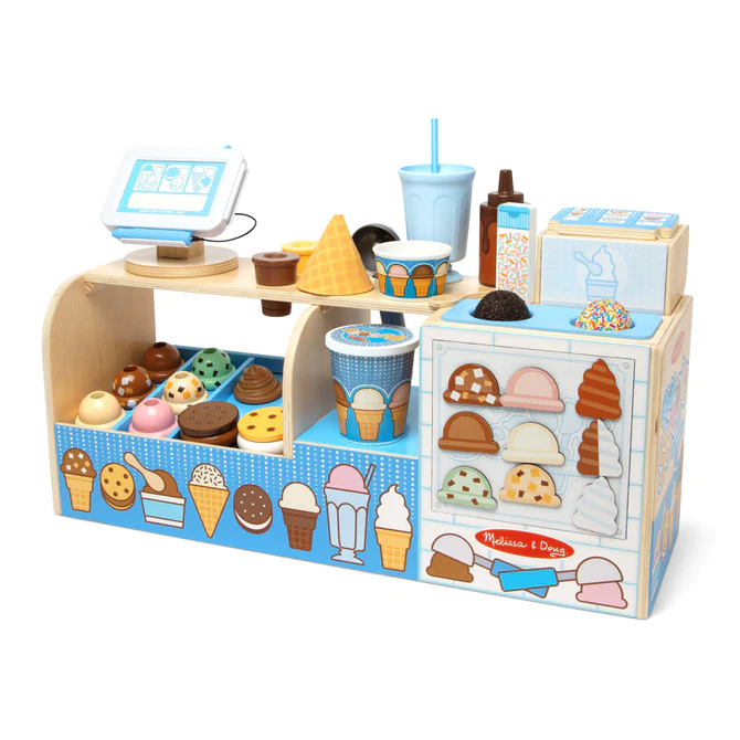 Wooden Cool Scoops Ice Creamery, 42 pcs