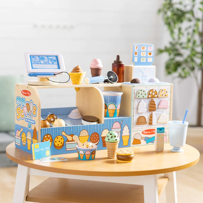 Wooden Cool Scoops Ice Creamery, 42 pcs