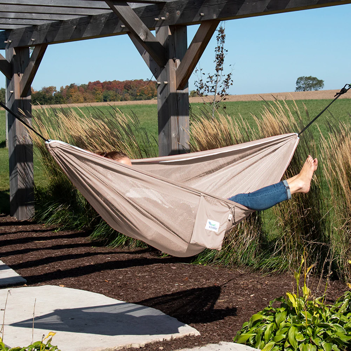 Double Portable Hammock (Mesh) - Sand
