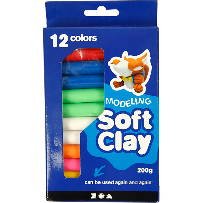 Soft Modelling Clay 200 gr - Mixed Colours