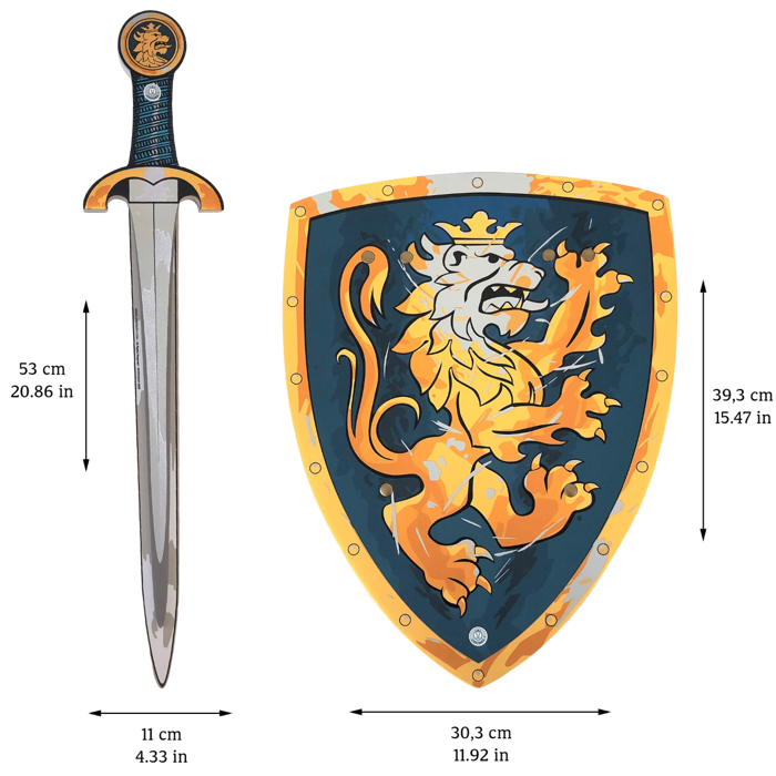 Knight Sword & Shield Set - Noble Knight (Blue)