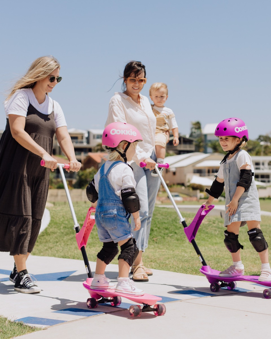 Ookkie Learner Skateboard - Pink