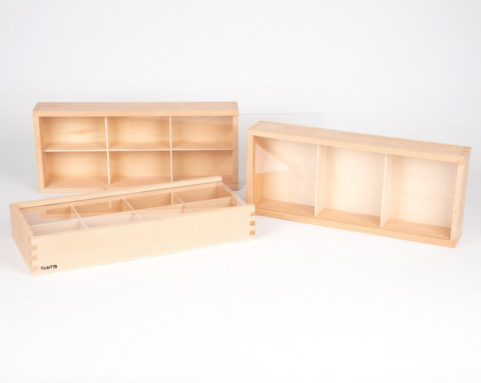Wooden Discovery Boxes, 3 pcs