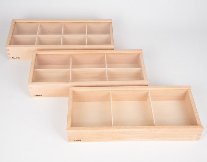 Wooden Discovery Boxes, 3 pcs