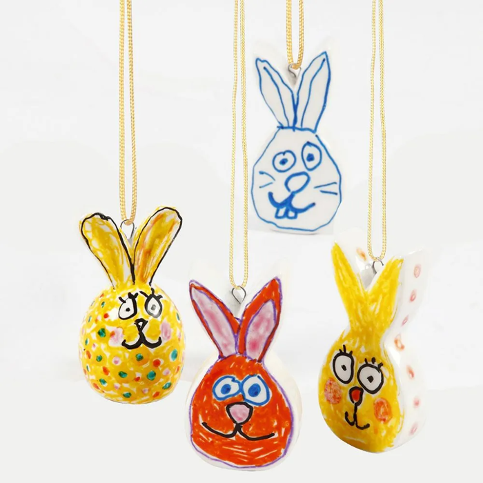 Ceramic Easter Bunnies, 3 pcs