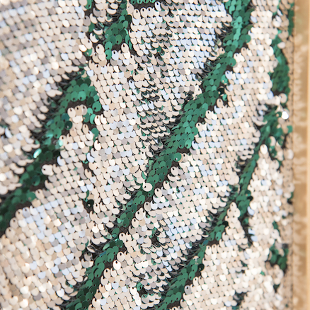 Mark Making Sequin Long Board - Silver/Green, 1 pc