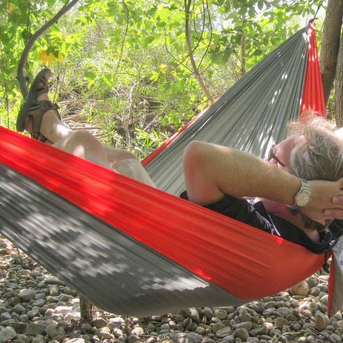 Double Portable Hammock (Nylon) - Grey