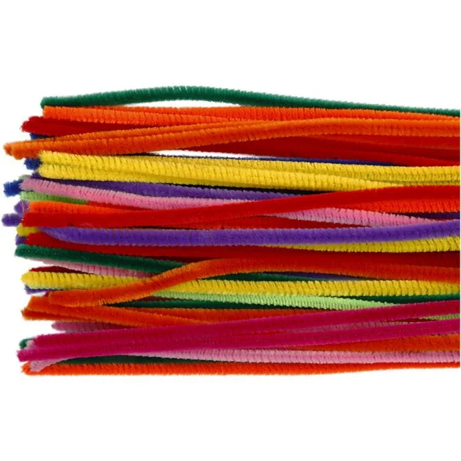 Chenille Pipe Cleaners Ø6 mm, 50 pcs