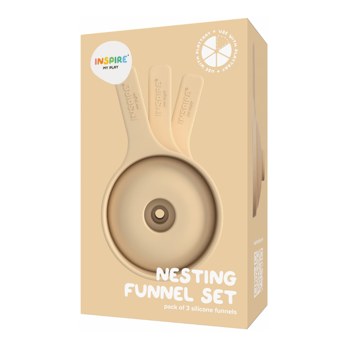 Funnel Set for Sensory Play - Natural, 3 pcs