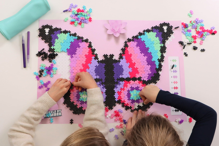 Plus-Plus - Puzzle By Number, Butterfly, 800 pcs