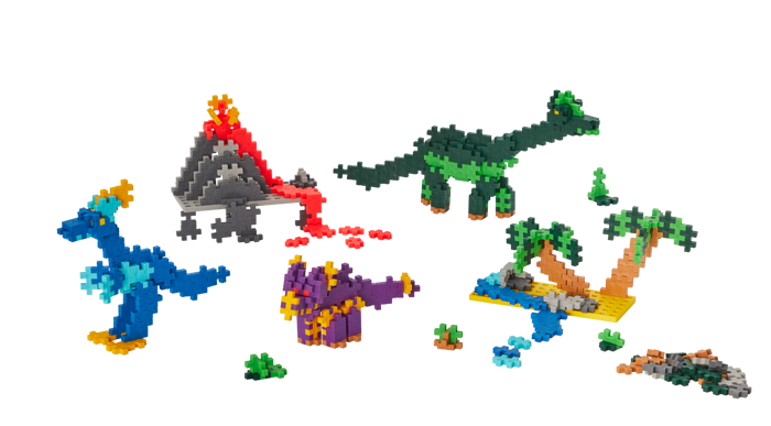Plus-Plus - Learn to Build Dinosaurs, 600 pcs