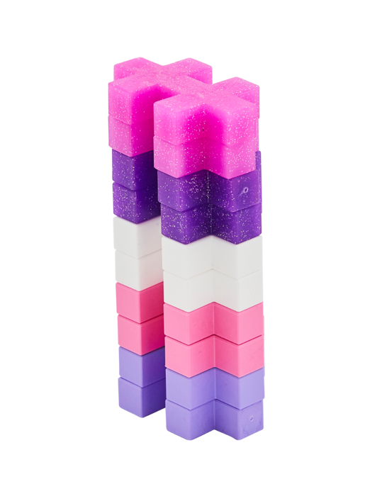 Plus-Plus BIG - Glitter, Tube with 15 pcs