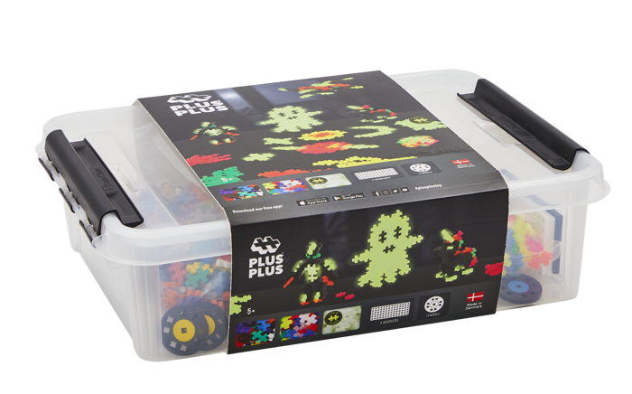Plus-Plus - Glow-in-the-Dark Mix Tub, 2000 pcs
