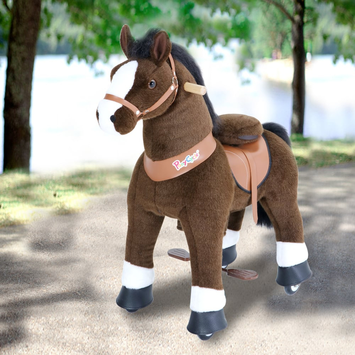 Ride-On Horse - Dark Brown w. White Blaze, Medium