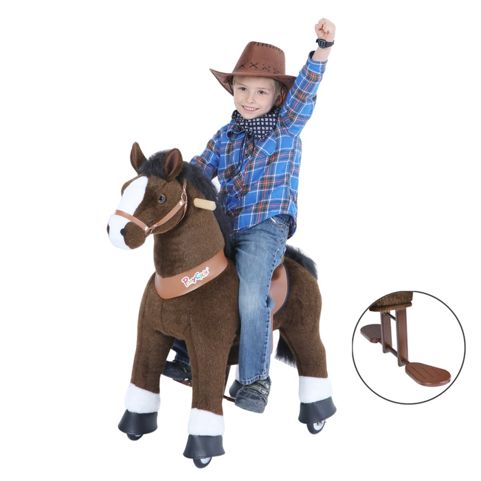 Ride-On Horse - Dark Brown w. White Blaze, Medium