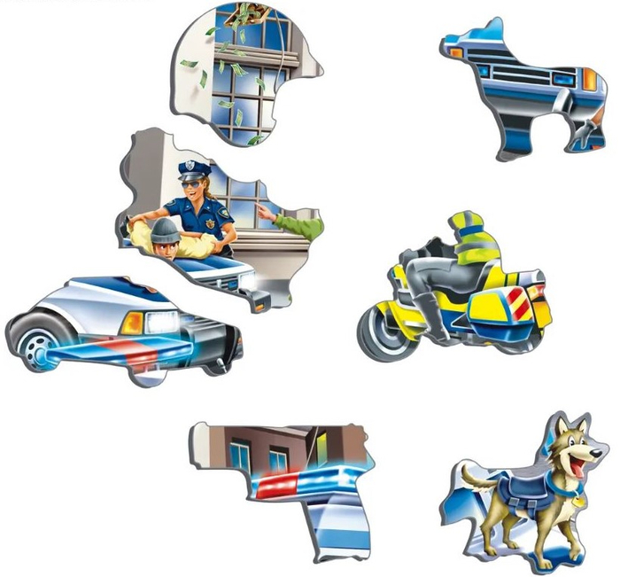 Larsen Puzzle - Police Operation, 43 pcs