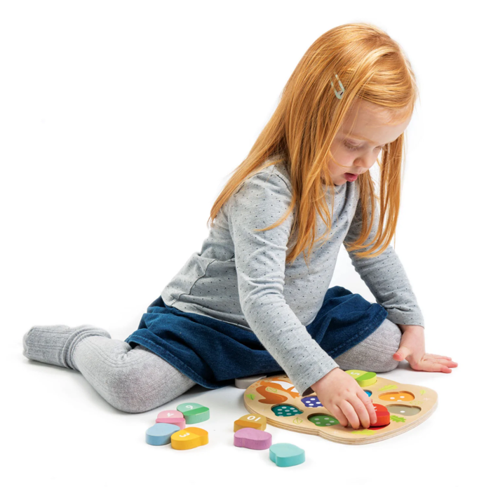 Number Puzzle - How Many Acorns, 10 pcs