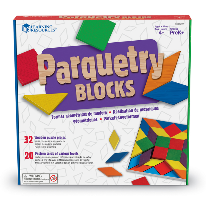 Mosaic Game - Parquetry Blocks & Cards Set