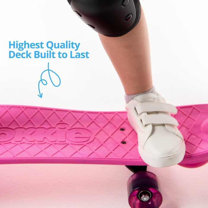 Ookkie Learner Skateboard - Pink