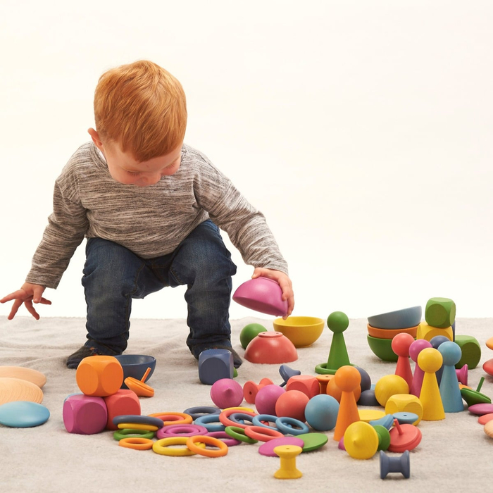 Montessori Rainbow Wooden Super Set, 84 pcs
