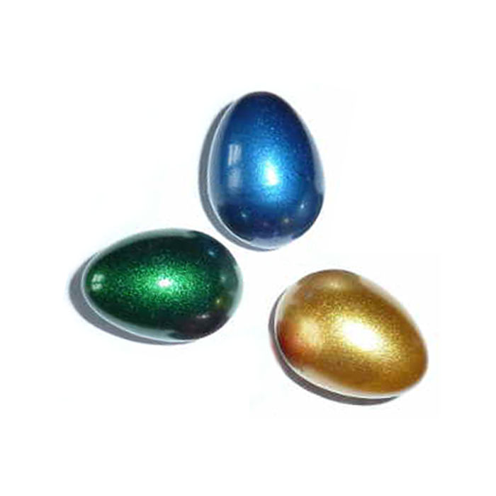 Egg Shakers - Gold, Green & Blue, 3 pcs