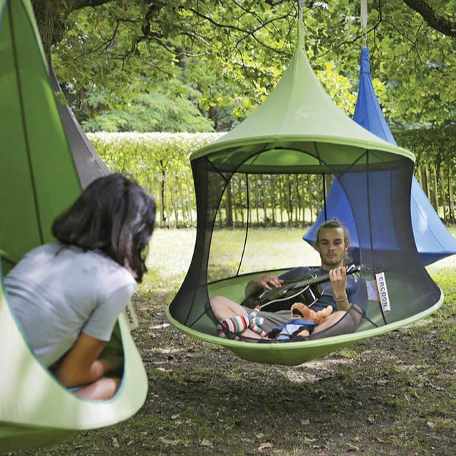Hammock Tent with Mesh Sides Ø150 cm - Green