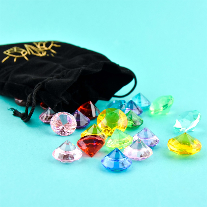 Gems in Velvet Pouch, 47 pcs