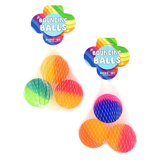 Bouncy Balls Ø 4 cm - Neon, 3 pcs