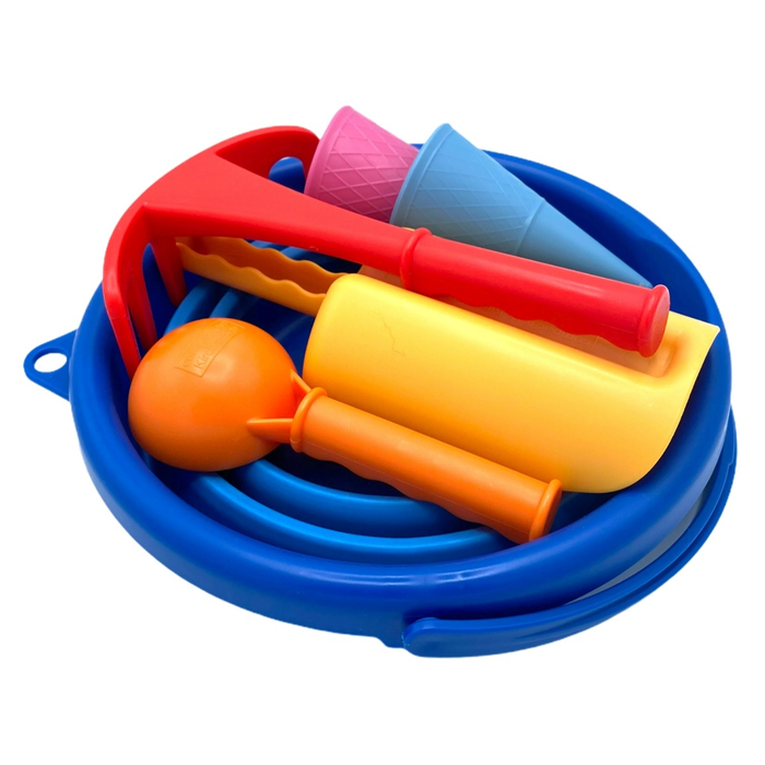 Sand Play - Bucket Set - Blue, 7 pcs