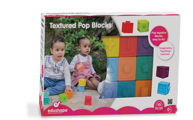 Textured Sensory Blocks, 10 pcs