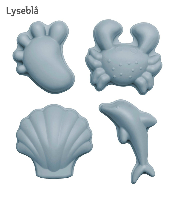 Silicone Sand Moulds - Nordic Colours, 4 pcs