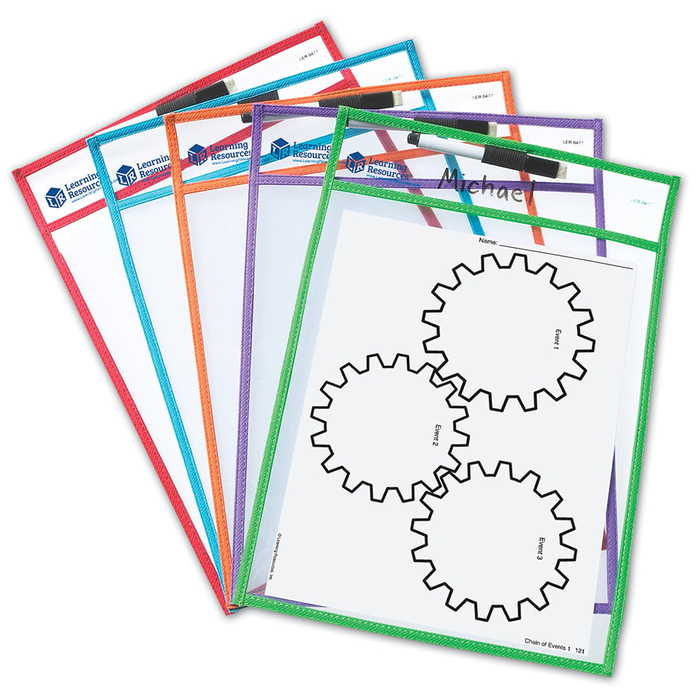 Write & Wipe Pockets, Set of 5