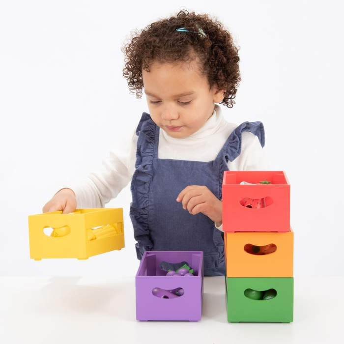 Wooden Sorting Crates - Fruits and Vegetables