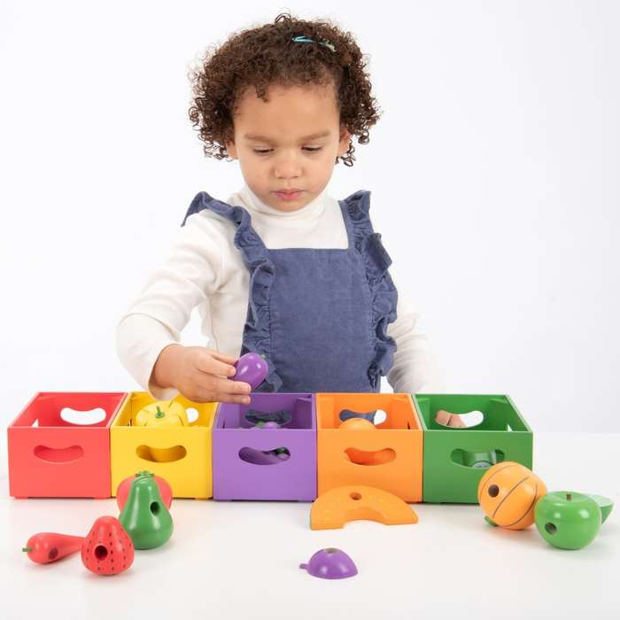 Wooden Sorting Crates - Fruits and Vegetables