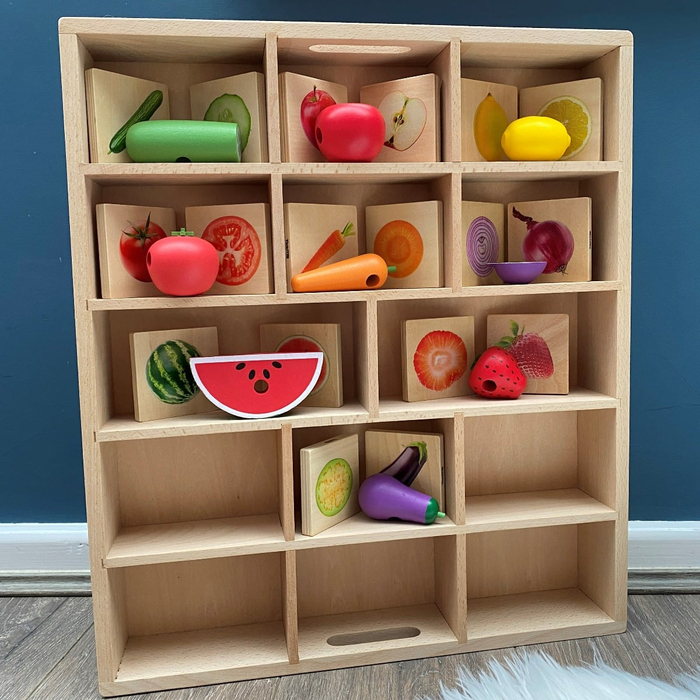 Wooden Sorting Tray, 14 Way