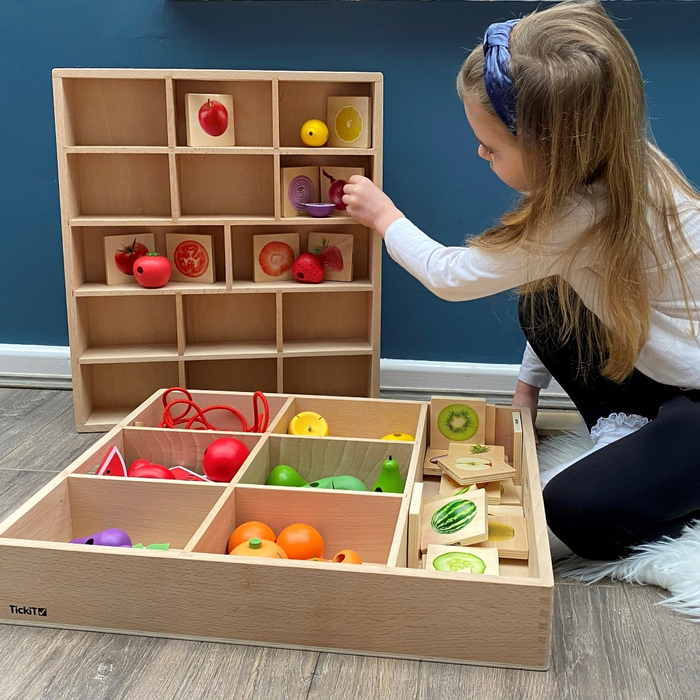 Wooden Sorting Tray, 7 Way
