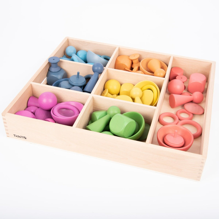 Wooden Sorting Tray, 7 Way