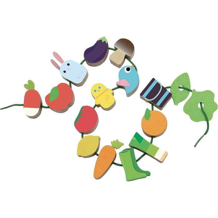 Large Lacing Beads - Veggies and Animals
