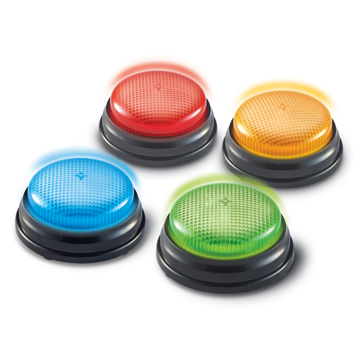 Answer Buzzers - Lights & Sounds, 4 pcs