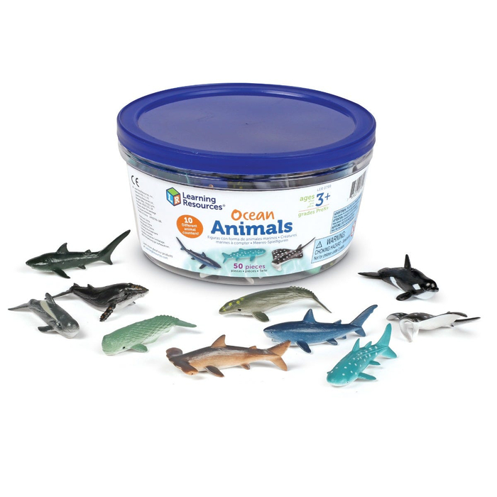 Count & Sort - Ocean Animals Counters, 50 pcs