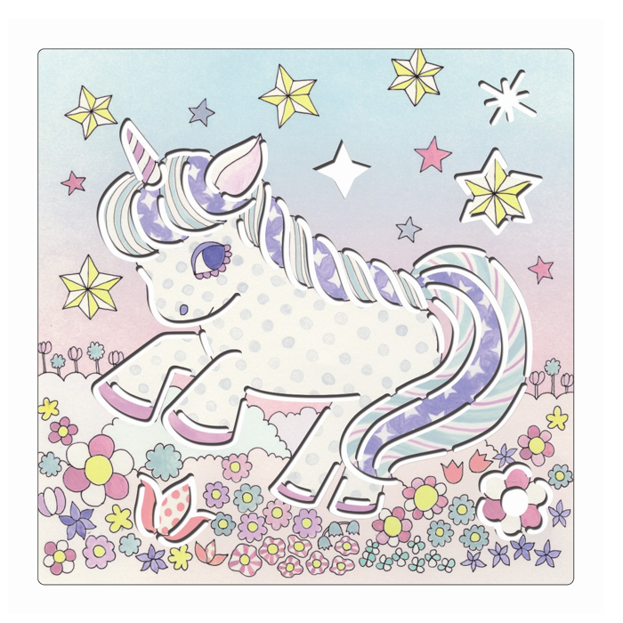 Drawing Stencils - Kawaii Land, 5 pcs