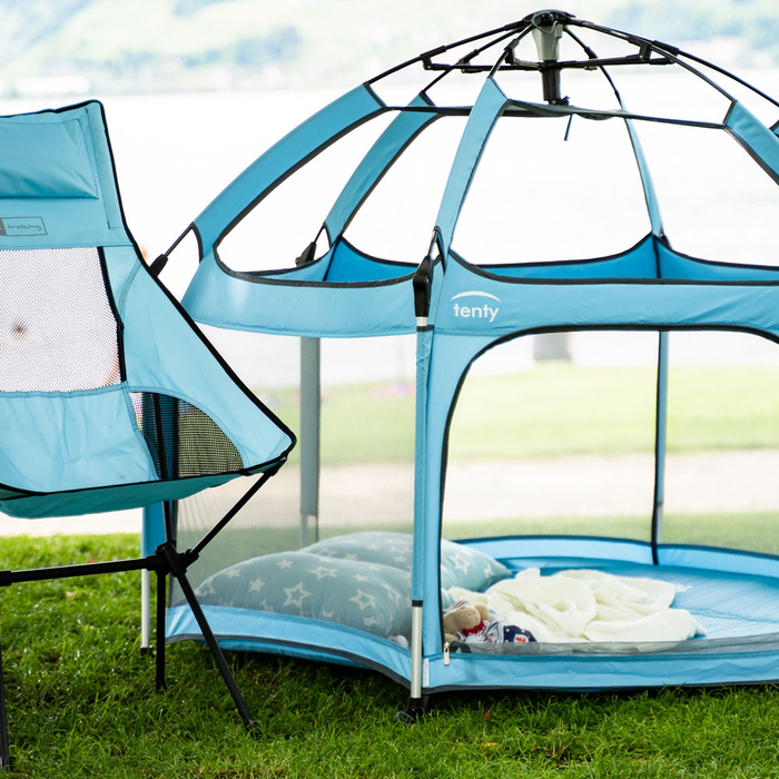 Pop-Up Playpen/Hideaway with Cover - Light Blue
