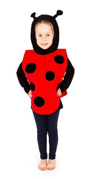Ladybug Costume, Size 3-7 yrs