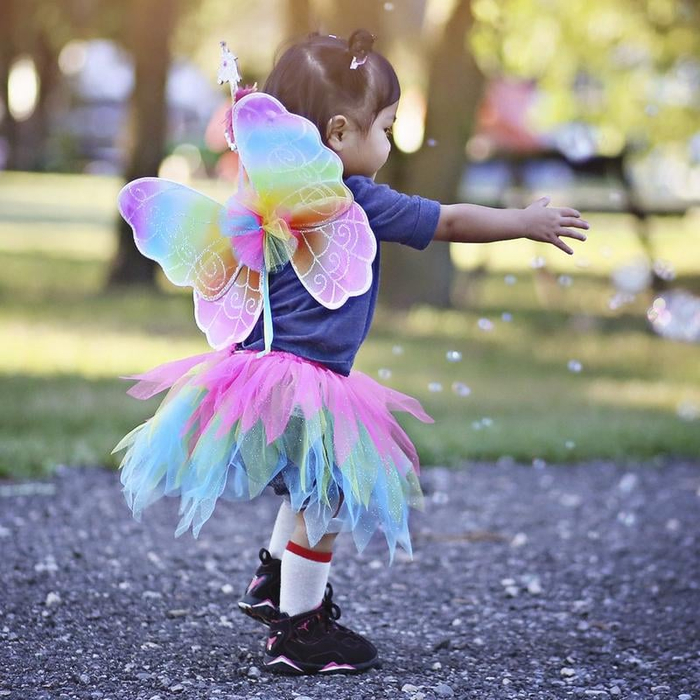 Skirt & Wings - Neon, 4-7 yrs