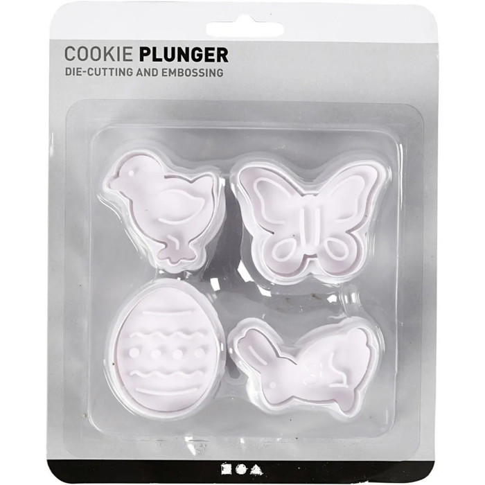 Embossed Clay/Cookie Cutters - Easter, 4 pcs