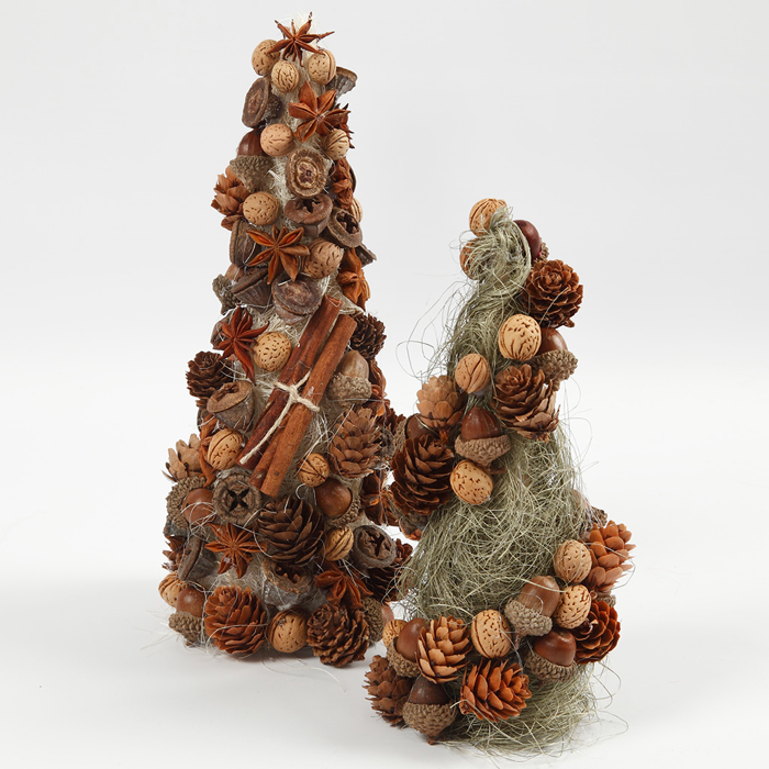 Natural Larch Cones, 12 pcs