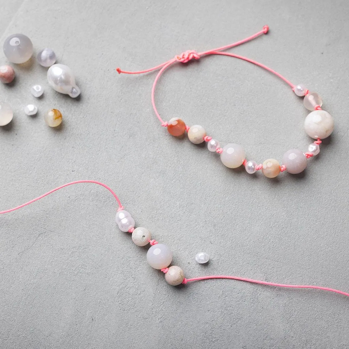 Jewelry Kit - Natural Agate Necklace & Bracelets