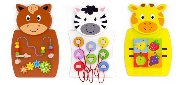Activity Wall Panels - Animal Friends, 3 pcs